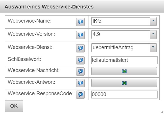 Webservice Einreichung übermittle Antrag